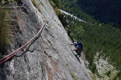 Sur les dalles d'Ailefroide...